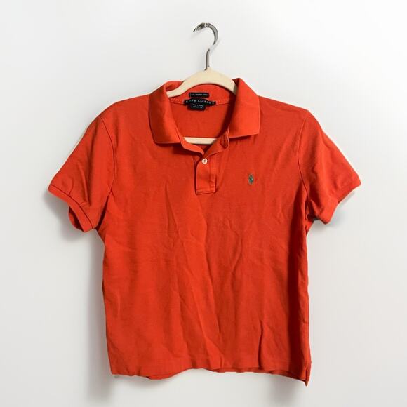 Ralph Lauren‎ “Skinny Polo” Short Sleeve Shirt Boy’s Size XL 100% Cotton Orange - Picture 1 of 3